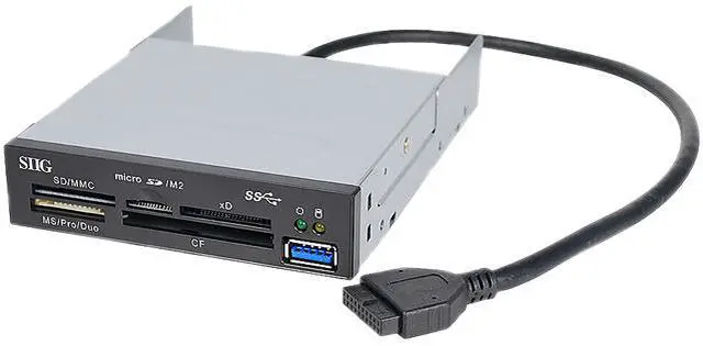 Main image of SIIG JU-MR0A11-S1 USB 3.0 Internal Bay Multi Card Reader Panel