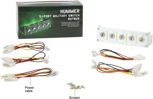 Alt view image 9 of 9 - Lamptron 5.25" 5-channel fan controller, 100w/channel, on/off switch, molex 4-pin fan connectors