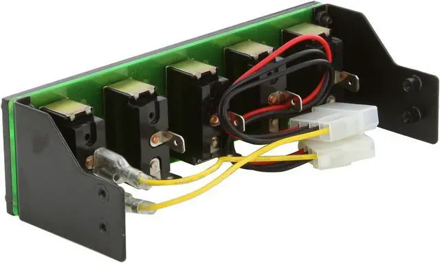 Alt view image 3 of 9 - Lamptron 5.25" 5-channel fan controller, 100w/channel, on/off switch, molex 4-pin fan connectors