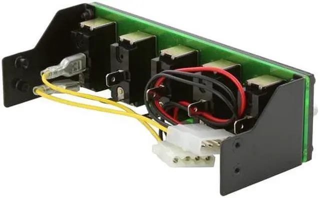 Alt view image 5 of 9 - Lamptron 5.25" 5-channel fan controller, 100w/channel, on/off switch, molex 4-pin fan connectors
