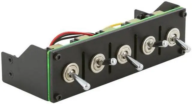 Alt view image 7 of 9 - Lamptron 5.25" 5-channel fan controller, 100w/channel, on/off switch, molex 4-pin fan connectors