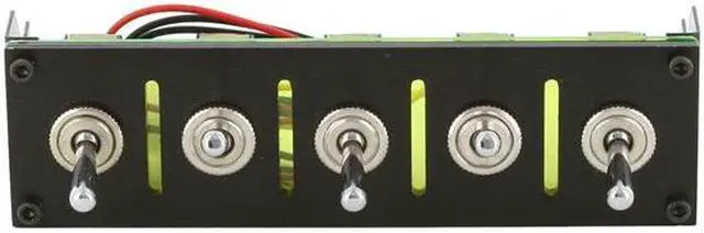 Alt view image 8 of 9 - Lamptron 5.25" 5-channel fan controller, 100w/channel, on/off switch, molex 4-pin fan connectors