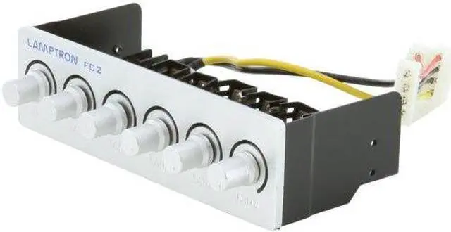 Main image of Lamptron 5.25" 6-channel fan controller, 45w/channel, 3-pin fan & molex power connector