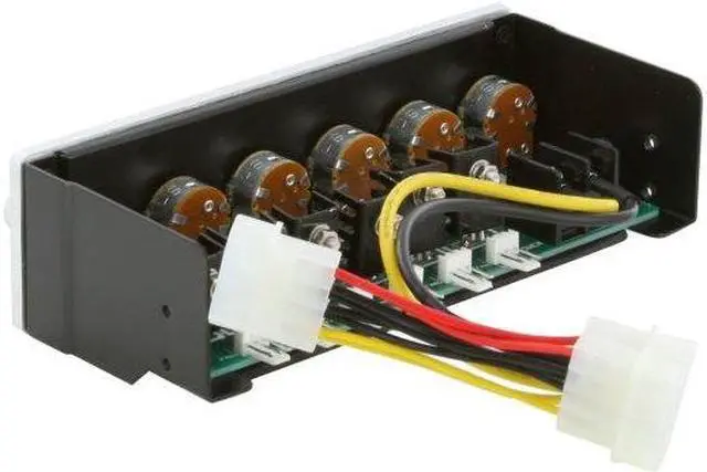 Alt view image 3 of 9 - Lamptron 5.25" 6-channel fan controller, 45w/channel, 3-pin fan & molex power connector