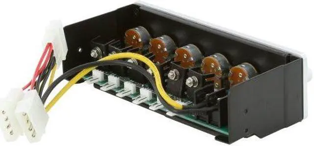 Alt view image 5 of 9 - Lamptron 5.25" 6-channel fan controller, 45w/channel, 3-pin fan & molex power connector