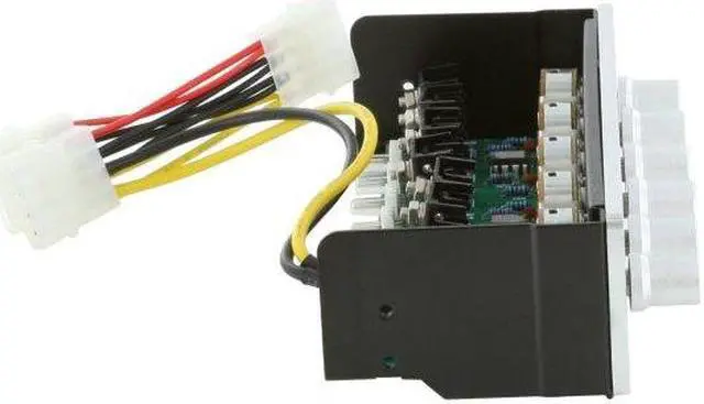 Alt view image 6 of 9 - Lamptron 5.25" 6-channel fan controller, 45w/channel, 3-pin fan & molex power connector
