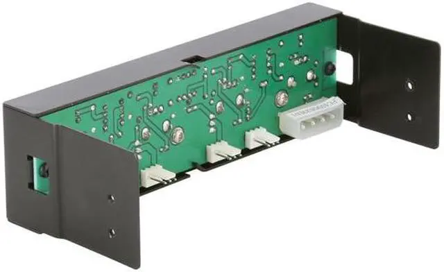 Alt view image 3 of 10 - Lamptron 5.25" 4-channel fan controller, 20w/channel, 3-pin fan & molex power connector