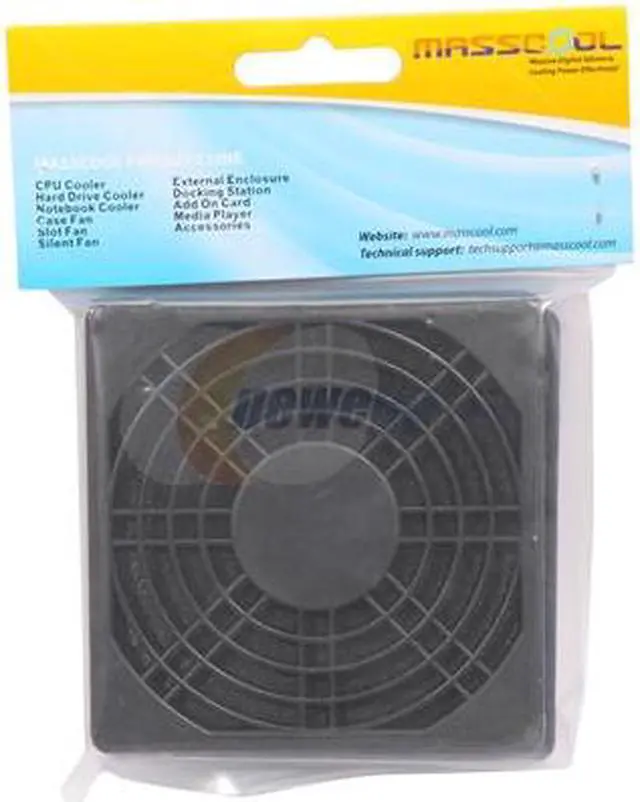 Alt view image 3 of 3 - Masscool FFT-2P-90MM 90mm ABS plastic foam fan filter (2-pack)