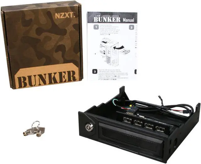 Alt view image 5 of 5 - NZXT BUNKER 5.25" Bay USB Locking Device