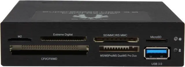 Alt view image 2 of 6 - BitFenix BFA-U3-KCR35-RP SuperSpeed USB 3.0 Card Reader - Black