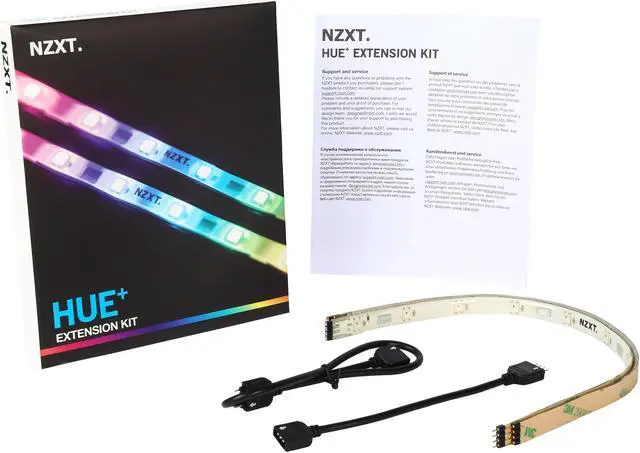 Alt view image 4 of 4 - NZXT AC-HPL03-10 HUE+ Extension Kit (Add two LED strips to extend HUE+'s lighting)
