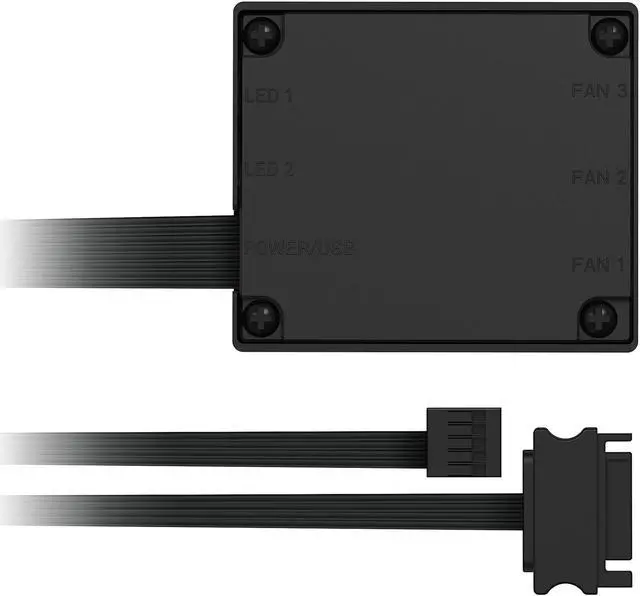 Alt view image 5 of 6 - NZXT RGB & Fan Controller - AC-2RGBC-B1 - Two RGB Lighting Channels - Three Digital Fan Channels - Powered by CAM V4 Software - Magnet/Velcro Mounting - Internal PC Lighting Controller - Black