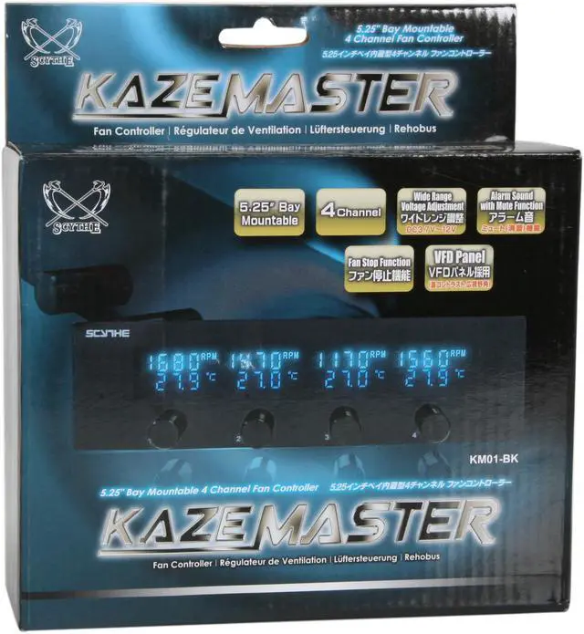 Alt view image 5 of 5 - "KAZE MASTER" 5.25" Bay Fan Controller