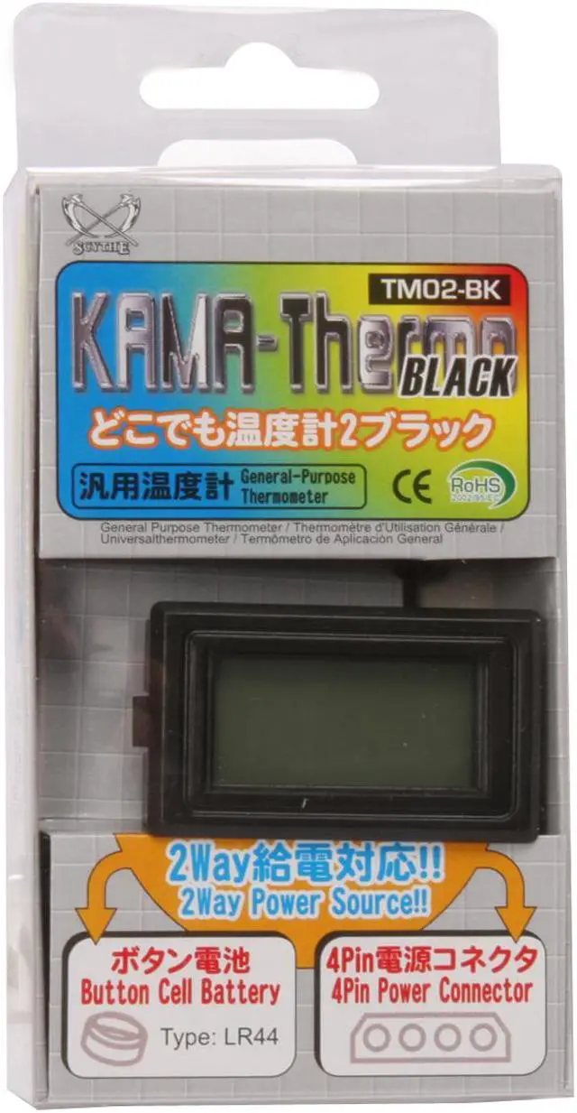Alt view image 7 of 7 - Scythe TM02-BK Kama Thermo 02 - Black Version Thermometer