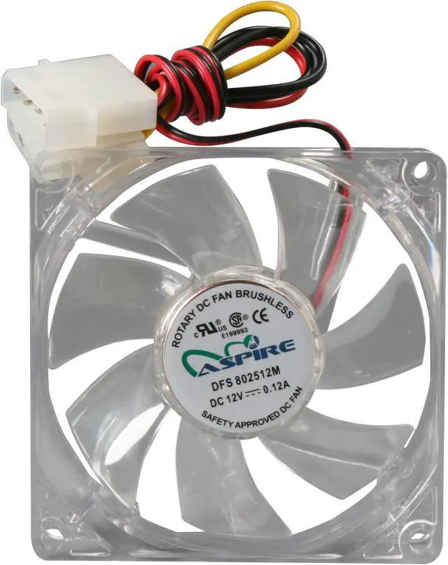 Alt view image 4 of 6 - APEVIA CF4S 80mm Case Cooling Fan