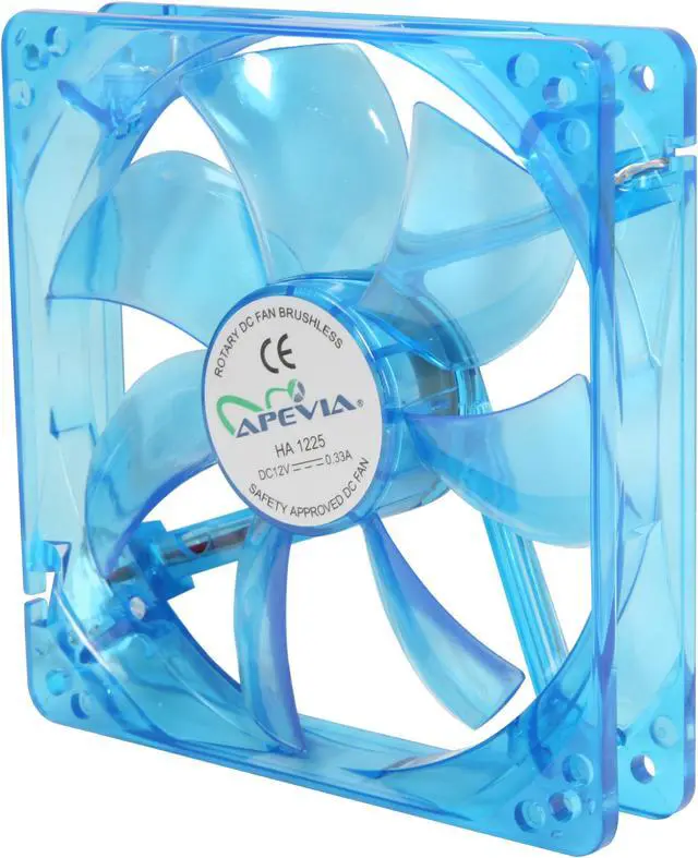 Alt view image 2 of 5 - APEVIA CF12SL-UBL Blue LED Cooling Fan
