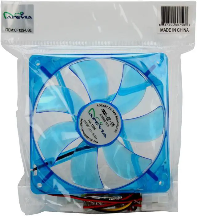 Alt view image 2 of 2 - APEVIA CF12S-UBL Case Fan