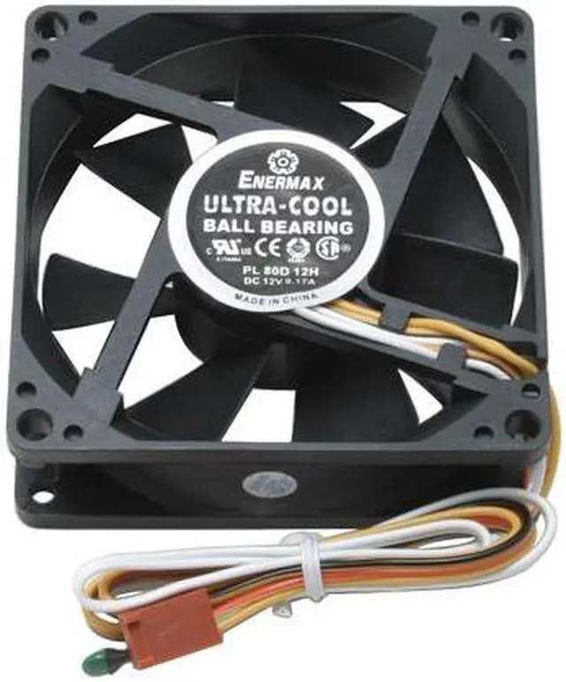 Alt view image 2 of 5 - ENERMAX UC-8TCFS/B 80mm Case Cooling Fan