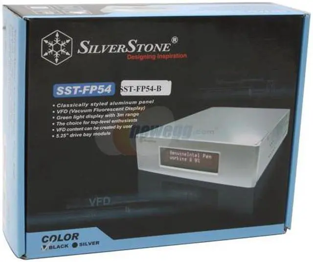 Alt view image 4 of 4 - Silverstone SST-FP54-B Black Case Front Panel With VFD Display