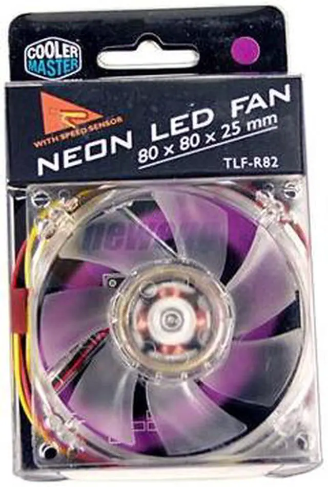 Alt view image 3 of 3 - COOLER MASTER Neon LED TLF-R82-EP 80mm Purple LED Cooling Fan
