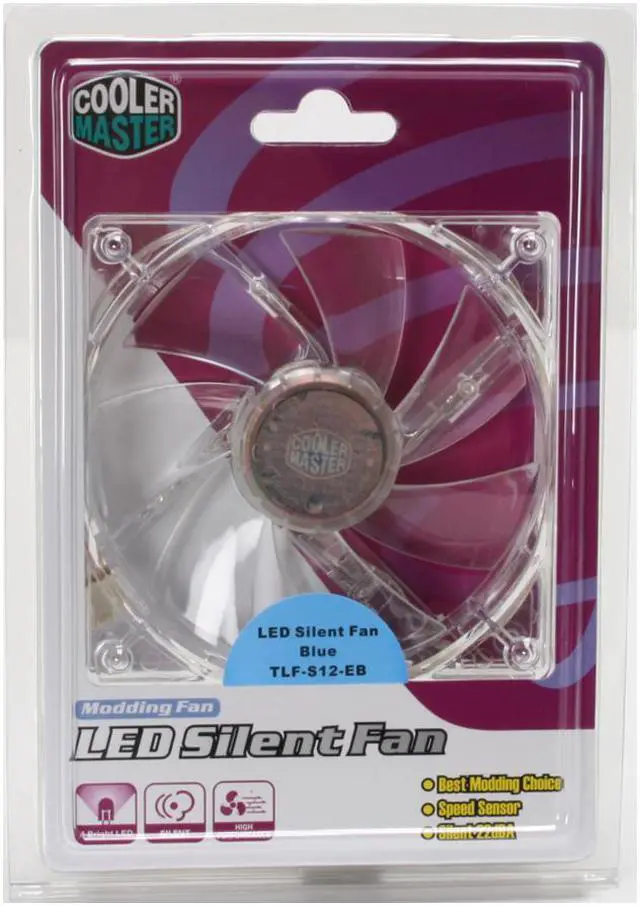 Alt view image 7 of 7 - COOLER MASTER Neon LED TLF-S12-EB Blue LED Cooling Fan