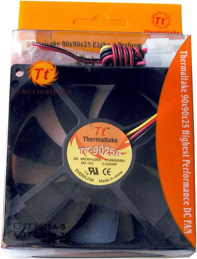 Alt view image 3 of 3 - Thermaltake TT-9025A-2B 90mm Case Cooling Fan