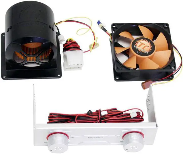 Main image of Thermaltake X-blower A1869 80mm 2 Channel VR Fan Kit with Dual Fan Speed Control Panel