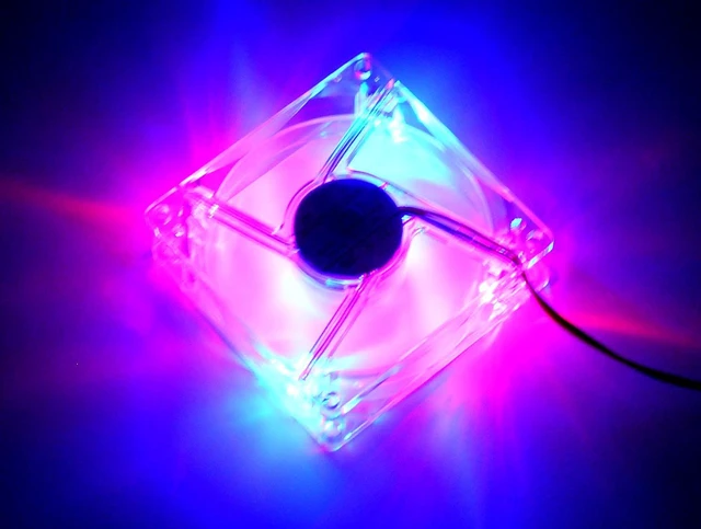 Unincom 8025-4LED 2 Blue and 2 Red Leds LED Case Cooling Fan - Newegg.com