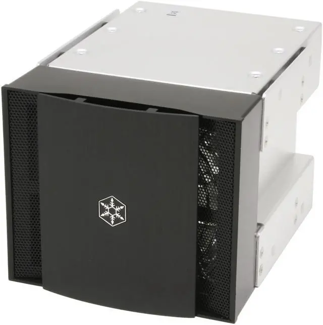 Main image of Silverstone CFP51-B Aluminum 5.25" to 3.5" bay converter with 120mm fan