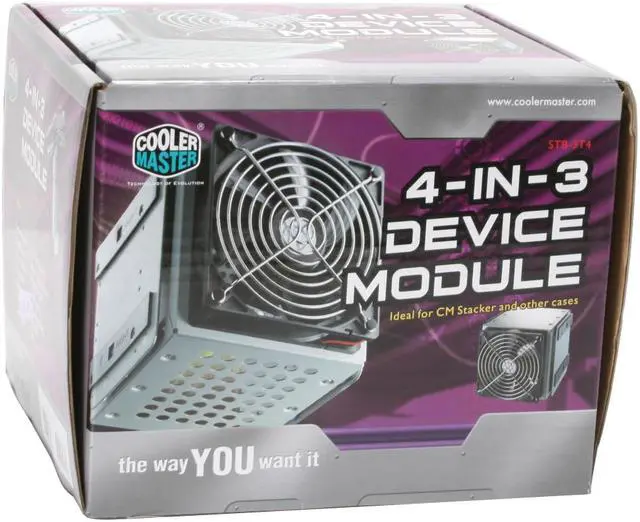 Alt view image 6 of 6 - COOLER MASTER STB-3T4-E1-GP 4 in 3 Device Module W/ FAN