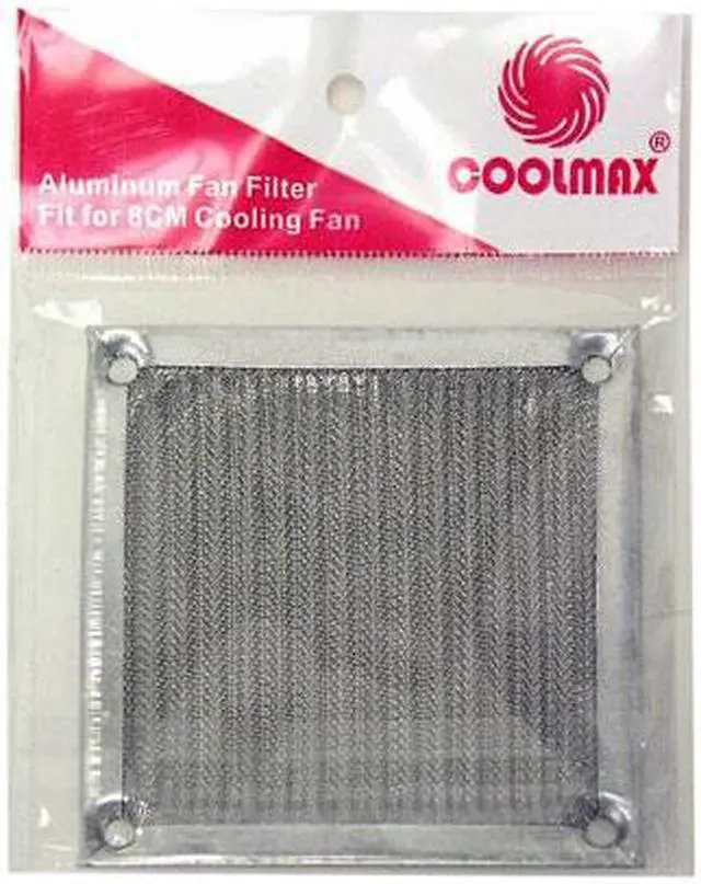 Main image of COOLMAX ALUM FAN FILTER (SL) Aluminum Filter for 80MM fan, No screws (Silver)