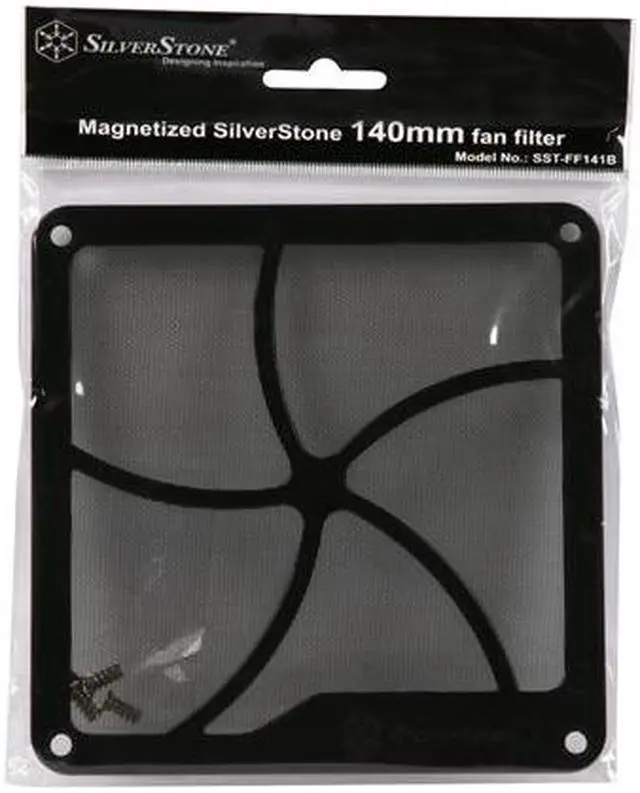 Alt view image 4 of 4 - Silverstone FF141B 140mm Fan Filter with Magnet (Black)