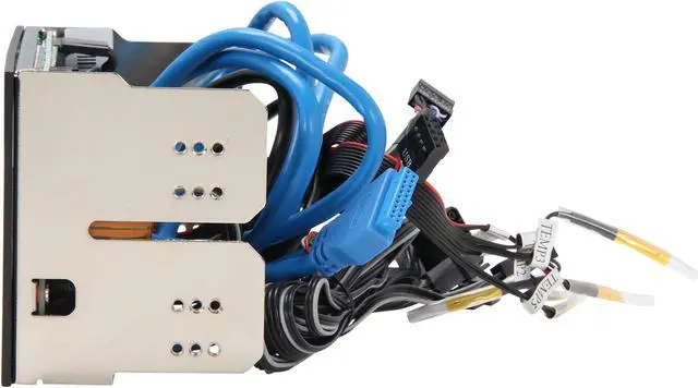 Alt view image 4 of 6 - Touch control 5 sets of Fan/Temp. Up to 25W per fan channel, USB3.0, Audio/Mic, LCD Display