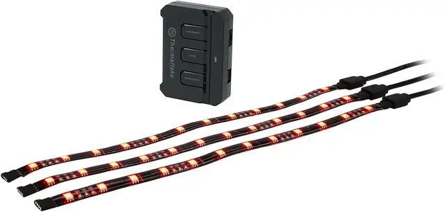 Alt view image 2 of 9 - Thermaltake Lumi Color 256C 3-Pack RGB Magnetic LED Strip Control Pack AC-037-LN1NAN-A1