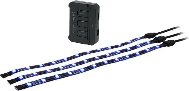 Alt view image 3 of 9 - Thermaltake Lumi Color 256C 3-Pack RGB Magnetic LED Strip Control Pack AC-037-LN1NAN-A1