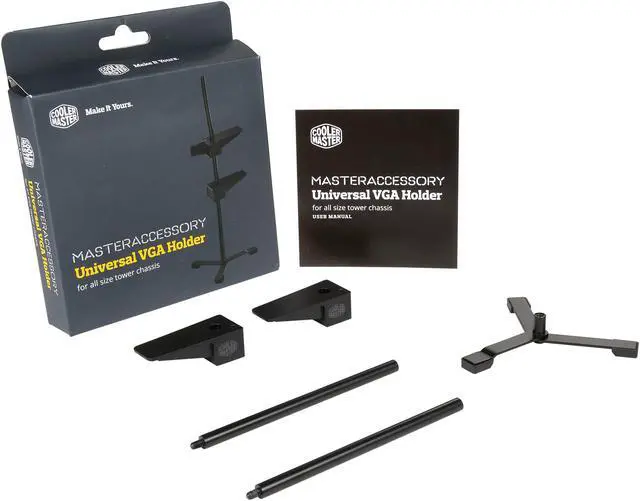 Alt view image 3 of 4 - Cooler Master Accessory: Universal VGA Graphics Card Holder, Adjustable, Steel, Holds 2 VGA Card for Computer Cases