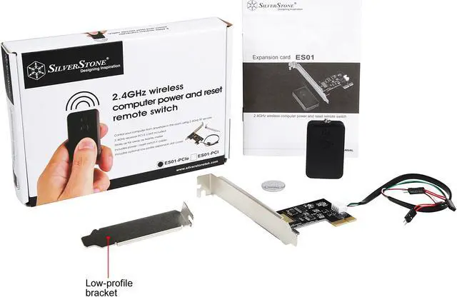 Alt view image 7 of 7 - Silverstone SST-ES01-PCIE Convenient Remote Switch Kit / Expansion Card