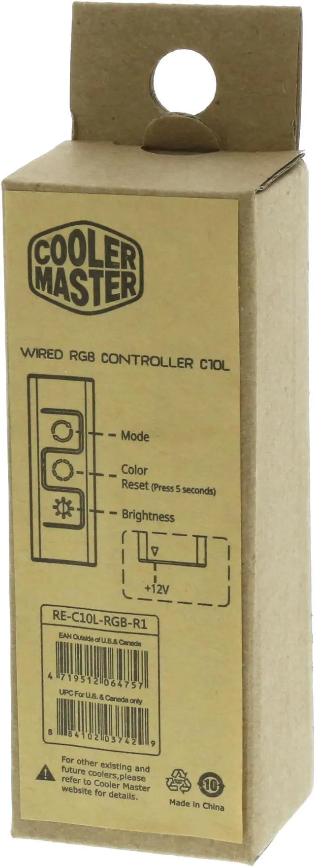 Alt view image 7 of 7 - Cooler Master Wired RGB Controller C10L 3 compact LED controller for RGB Fans, preset colors, lighting,  Brightness Modes