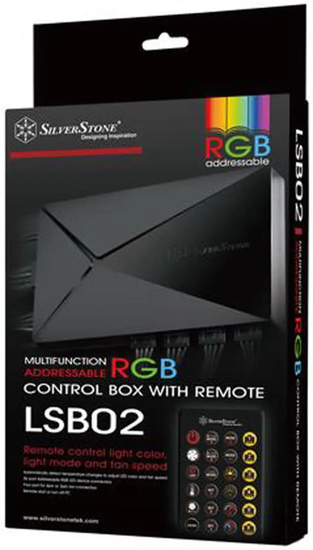 Alt view image 18 of 18 - SilverStone SST-LSB02 Multifunction Addressable RGB Control Box with Remote