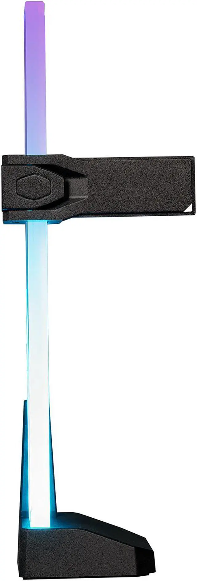 Alt view image 6 of 16 - Cooler Master MasterAccessory ARGB GPU Support Bracket, Edge-Lit ARGB Tempered Glass, Universal GPU Bracket, Multiple Orientations