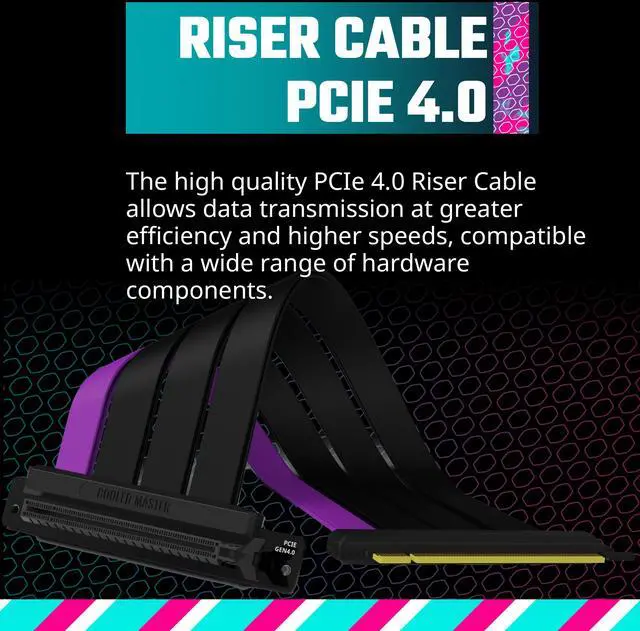 Alt view image 2 of 16 - Cooler Master Vertical GPU Card Holder Kit V3, PCIe 4.0 | 5.0 Motherboards | GPUs RTX 5090 | RX 9070 XT, ABS Casing, 165mm Length, Modular| Adjustable for E-ATX|ATX|Micro ATX Case