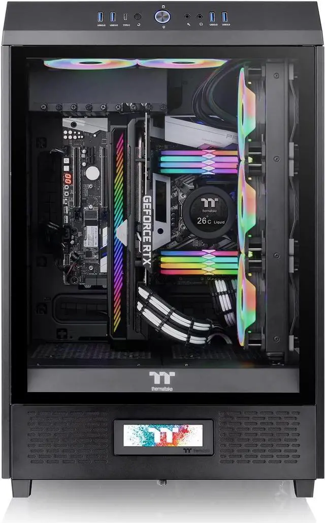 Alt view image 3 of 3 - Thermaltake LCD Panel Kit for The Tower 500, 3.9" LCD Display, supported by TT RGB Plus 2.0 software, presents real time information, easy custimization, AC-062-OO1NAN-A1