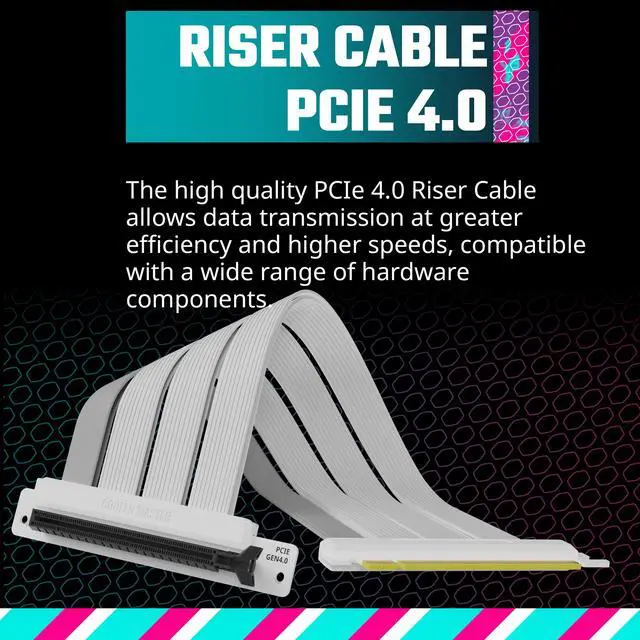 Alt view image 2 of 11 - Cooler Master MasterAccessory Vertical Graphics Card Holder Kit V3 White with Premium Riser Cable PCI-E 4.0 x16 - 165mm, Compatibility PCIe 4.0 and older for E-ATX, ATX , Micro ATX Chassis (MCA-U000R-WFVK03)