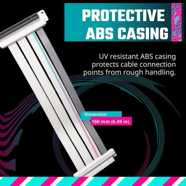 Alt view image 7 of 11 - Cooler Master MasterAccessory Vertical Graphics Card Holder Kit V3 White with Premium Riser Cable PCI-E 4.0 x16 - 165mm, Compatibility PCIe 4.0 and older for E-ATX, ATX , Micro ATX Chassis (MCA-U000R-WFVK03)