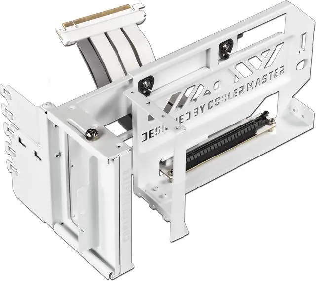 Alt view image 8 of 11 - Cooler Master MasterAccessory Vertical Graphics Card Holder Kit V3 White with Premium Riser Cable PCI-E 4.0 x16 - 165mm, Compatibility PCIe 4.0 and older for E-ATX, ATX , Micro ATX Chassis (MCA-U000R-WFVK03)