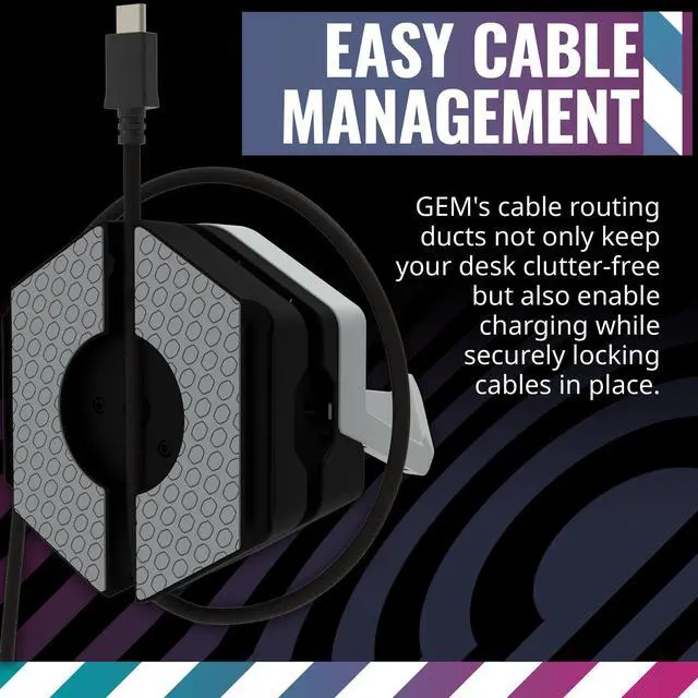 Alt view image 7 of 11 - Cooler Master MasterAccessory GEM Magnetized Multi-Surface Mounting Gaming Storage for Peripherals, Gamepads, Headsets, VR Headsets, Mobile Phones, Rubberized Protective Arms (MCA-U000R-KPHK00)