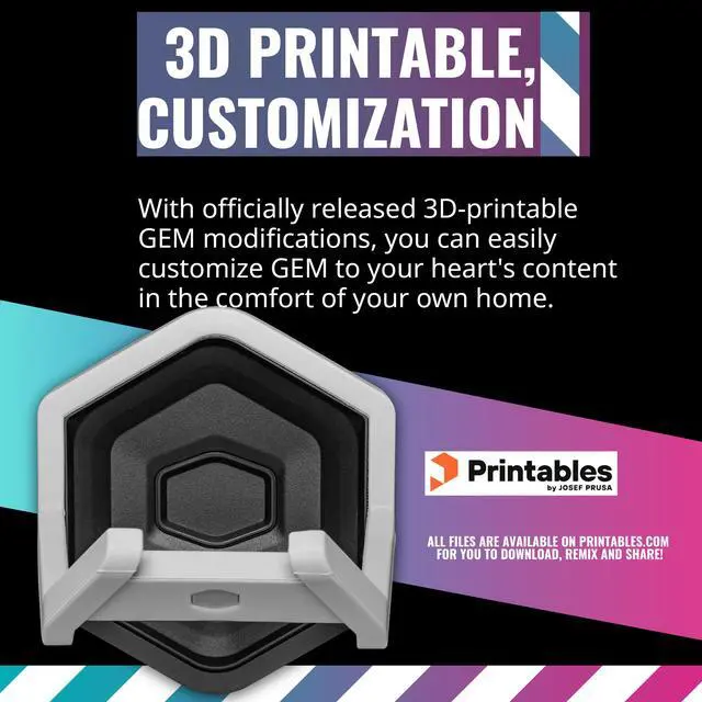 Alt view image 8 of 11 - Cooler Master MasterAccessory GEM Magnetized Multi-Surface Mounting Gaming Storage for Peripherals, Gamepads, Headsets, VR Headsets, Mobile Phones, Rubberized Protective Arms (MCA-U000R-KPHK00)