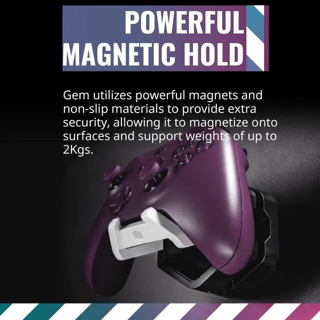 Alt view image 4 of 11 - Cooler Master MasterAccessory GEM White Magnetized Multi-Surface Mounting Gaming Storage for Peripherals, Gamepads, Headsets, VR Headsets, Mobile Phones, Rubberized Protective Arms (MCA-U000R-WPHK00)