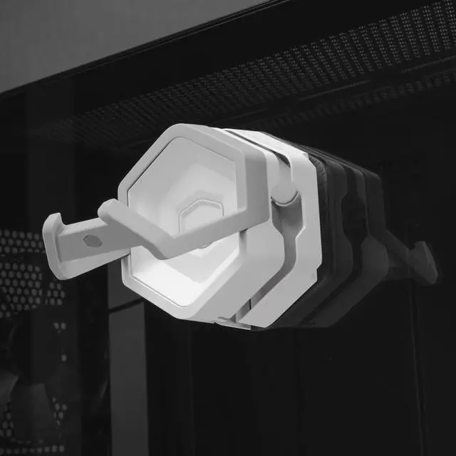 Alt view image 9 of 11 - Cooler Master MasterAccessory GEM White Magnetized Multi-Surface Mounting Gaming Storage for Peripherals, Gamepads, Headsets, VR Headsets, Mobile Phones, Rubberized Protective Arms (MCA-U000R-WPHK00)