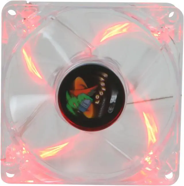 Main image of LOGISYS Computer LT400RD 80mm Red LED Case Cooling Fan